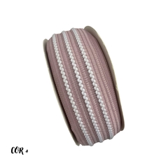 FITA VELUDO TWILL ROSÉ CLARO - 38MM - 2 METROS