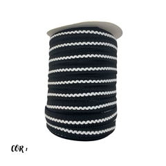 FITA VELUDO TWILL PRETO - 10MM - 2 METROS