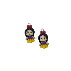 PINGENTE BRANCA DE NEVE RESINA - 2,5CM - 2 UNIDADES