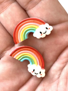 APLIQUE ARCO ÍRIS RESINA PEQUENO - 2 UNIDADES