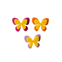 KIT BORBOLETA CORES FORTES ADL - 2,5CM - 3 UNIDADES