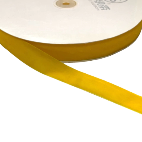 FITA VELUDO SANDING AMARELA - COR 19 - 22MM - 2 METROS