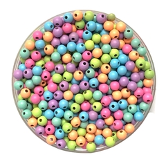MIÇANGA PULSEIRA BOLA NEON COLORIDA - 6MM - 20 GRAMAS
