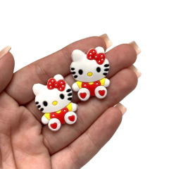 APLIQUE HELLO KITTY LAÇO VERMELHO EMBORRACHADO - 2 UNIDADES - comprar online