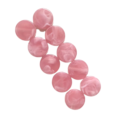 PASSANTE PASTILHA ROSÉ MESCLADO - 15MM - 10 UNIDADES