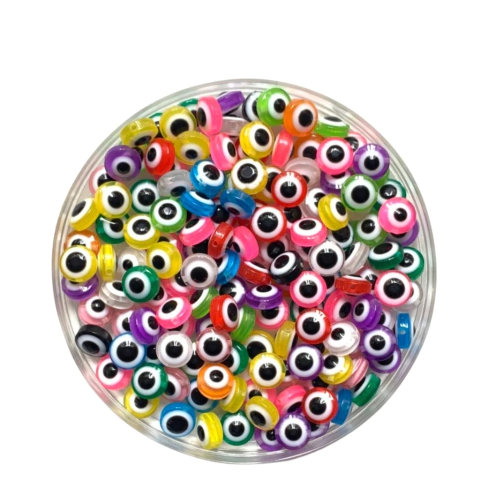 MIÇANGA PULSEIRA OLHO GREGO COLORIDA - 10MM - 15 GRAMAS