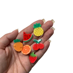 APLIQUE FRUTAS ACRÌLICO - 20MM - 5 UNIDADES - DIVERSOS - comprar online