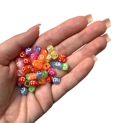 MIÇANGA PULSEIRA CUBO SORRISO COLORIDO TRANSLUCIDO - 6MM - 20 GRAMAS - comprar online