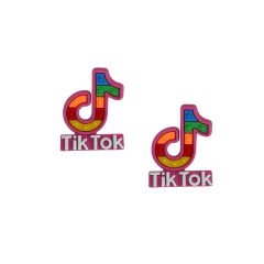 APLIQUE TIK TOK ROSA EMBORRACHADO - 2 UNIDADES