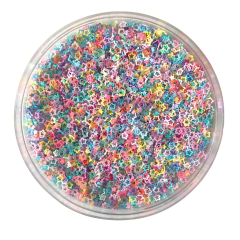 APLIQUE CONFETE GLITTER MINI ESTRELA VAZADA CANDY - 10 GRAMAS