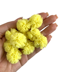 POMPOM TULE AMARELO LEMON - 2,5CM - 10 UNIDADES - comprar online