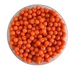 MIÇANGA PULSEIRA BOLA FOSCA LARANJA - 8MM - 20 GRAMAS