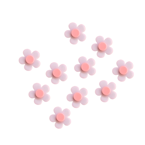 APLIQUE KIT MINI FLOR PRIMAVERA ACRÍLICO -10MM - 10 UNIDADES