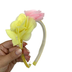 FLOR ORGANZA (VOIL) VERMELHA - 6CM - 1 UNIDADE - Aplique de Laço