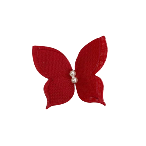 BORBOLETA ORGANZA (VOIL) VERMELHA - 1 UNIDADE