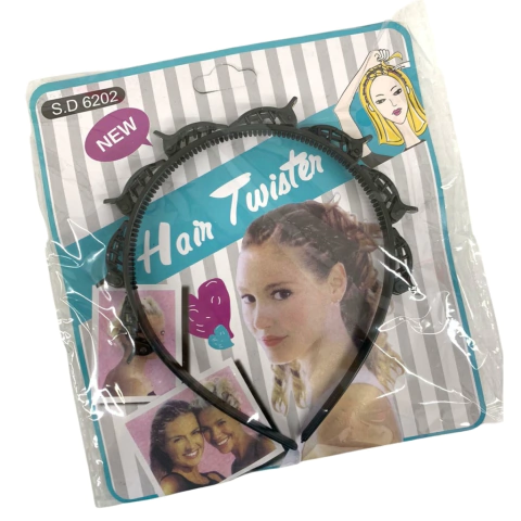 TIARA CLICK PRETA - 1 UNIDADE