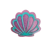 APLIQUE CONCHA BIG ACRÍLICO ADL - 6CM - ROSA E VERDE - 1 UNIDADE