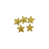 APLIQUE MINI ESTRELA DOURADA TECIDO - 5 UNIDADES