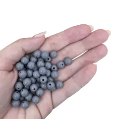 MIÇANGA PULSEIRA BOLA CINZA - 8MM - 20 GRAMAS na internet