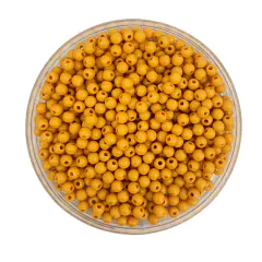 MIÇANGA PULSEIRA BOLA AMARELO MOSTARDA - 6MM - 20 GRAMAS - comprar online