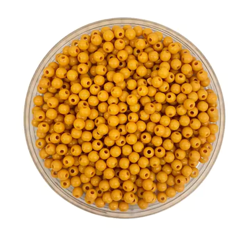MIÇANGA PULSEIRA BOLA AMARELO MOSTARDA - 6MM - 20 GRAMAS - comprar online