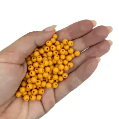 MIÇANGA PULSEIRA BOLA AMARELO MOSTARDA - 6MM - 20 GRAMAS na internet