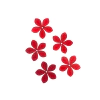 FLOR LONITA NAPA METALIZADA ADL - VERMELHA - 5 UNIDADES