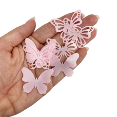 BORBOLETA CETIM VAZADA - ROSA - 4 PARES - comprar online