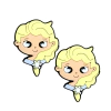 APLIQUE PRINCESA ELSA FROZEN EMBORRACHADA YAMA - 4CM - 2 UNIDADES