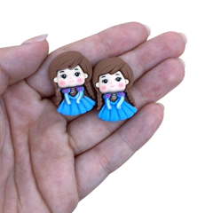 APLIQUE PRINCESA ANNA FROZEN PEQUENA RESINA - 2 UNIDADES na internet