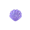 APLIQUE CONCHA G LILÁS GLITTER RESINA IMPORTADA - 1 UNIDADE