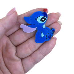 APLIQUE STITCH CORAÇÃO ACRÍLICO ADL - 4CM - 1 UNIDADE - comprar online