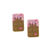 APLIQUE TABLETE CHOCOLATE EMBORRACHADO - MARROM - 2 UNIDADES