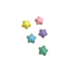 APLIQUE MINI ESTRELA RESINA CANDY - 5 UNIDADES