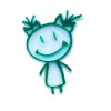 APLIQUE ESCOLAR MENINA LACINHO VERDE BANDEIRA AQUARELA - 4CM - 2 UNIDADES