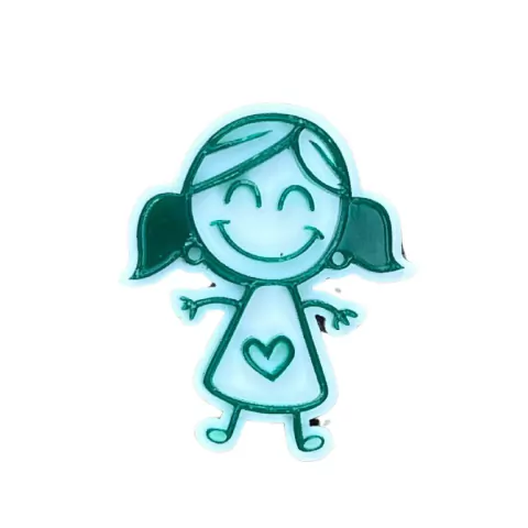 APLIQUE ESCOLAR MENINA MARIA CHIQUINHA VERDE BANDEIRA AQUARELA - 4CM- 2 UNIDADES