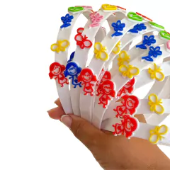 BOX TIARA APLIQUE ESCOLAR ACRÍLICO ADL - 5 UNIDADES - 37X1,5CM