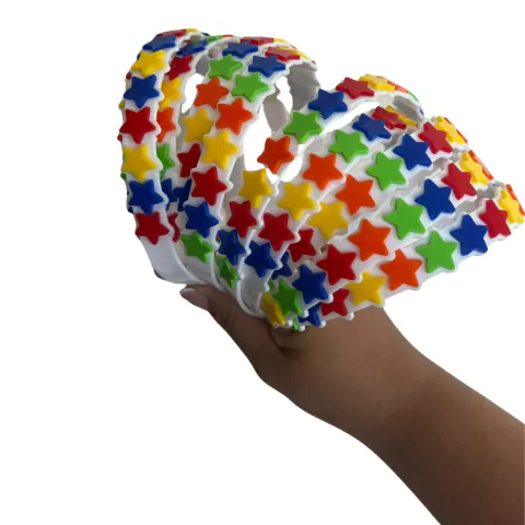 BOX TIARA APLIQUE ESTRELA ACRÍLICO ADL - 5 UNIDADES - 37x2CM