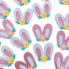 APLIQUE ORELHA COELHO EVA GLITTER ADL - PÁSCOA - ROSA - 5CM - 1 UNIDADE - comprar online