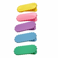 KIT PRESILHAS PLÁSTICO CANDY ONDULADA - 5 CORES - 5 UNIDADES