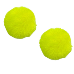 POMPOM 7CM AMARELO NEON (COR 69) - 2 UNIDADES