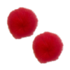 POMPOM 7CM VERMELHO - 2 UNIDADES