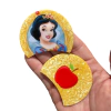 APLIQUE ORELHA PRINCESAS ACRÍLICO ADL - BRANCA DE NEVE - 5CM - 1 PAR