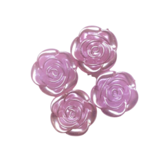 PASSANTE ROSA PEROLADA ROSA BEBÊ ABS - 20MM - 4 UNIDADES