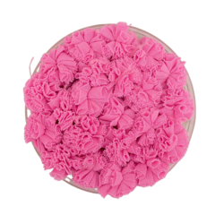 POMPOM TULE ROSA BARBIE - 2,5CM - 10 UNIDADES