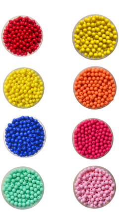 MIÇANGA PULSEIRA BOLA VERDE ÁGUA - 8MM - 20 GRAMAS - Aplique de Laço