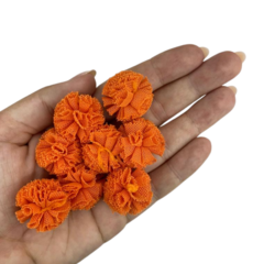 POMPOM TULE LARANJA - 2,5CM - 10 UNIDADES - comprar online