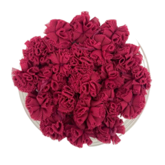 POMPOM TULE MARSALA - 2,5CM - 10 UNIDADES