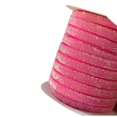 FITA LUREX PINK NEON - 10MM - 5 METROS