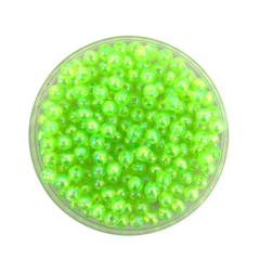 MIÇANGA PULSEIRA BOLHA DE SABÃO VERDE NEON IRISADA - 8MM - 15 GRAMAS
